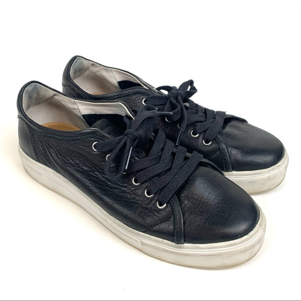 Blackstone Black Leather Sneakers